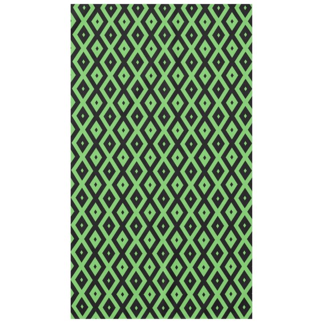 Lime green and black diamond pattern tischdecke (Vorderseite)