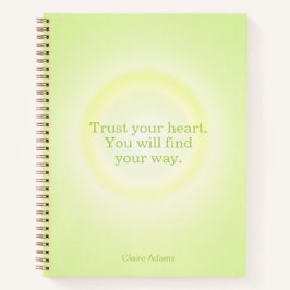 Lime Green Aura Message Notebook Notizbuch