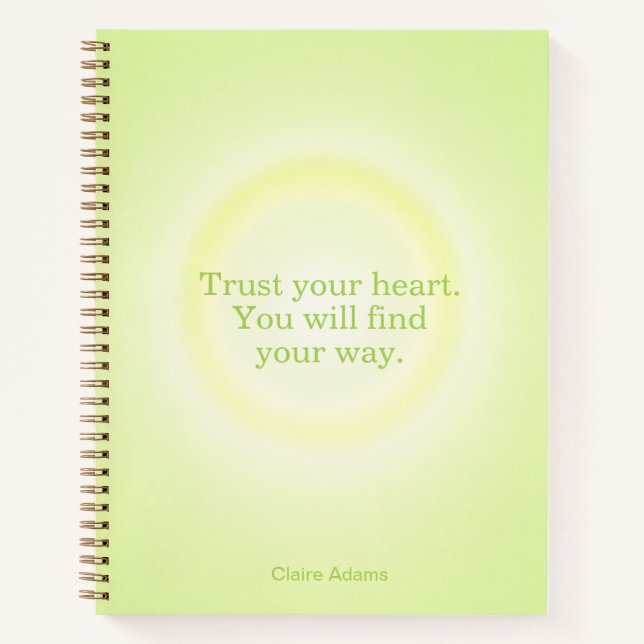 Lime Green Aura Message Notebook Notizbuch (Vorderseite)