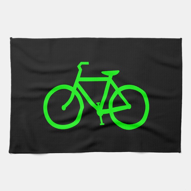 Lime Green Bike Handtuch (Horizontal)