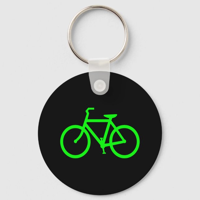 Lime Green Bike Schlüsselanhänger (Vorderseite)