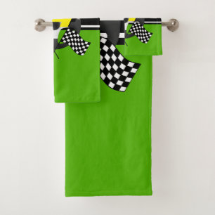 Lime Green, Black and White À damiers Racing 🏎