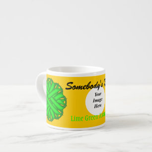 Lime Green Blume Ribbon Tmpl von Kenneth Yoncich Espressotasse