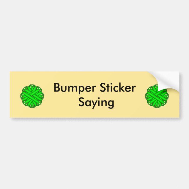 Lime Green Blume Ribbon von Kenneth Yoncich Autoaufkleber (Vorne)