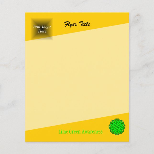 Lime Green Blume Ribbon von Kenneth Yoncich Flyer (Vorne)