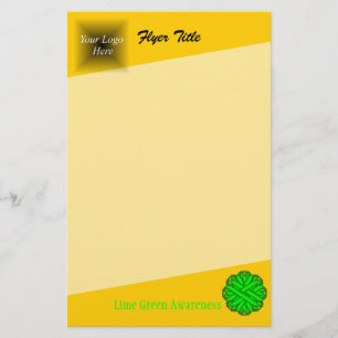 Lime Green Blume Ribbon von Kenneth Yoncich Flyer