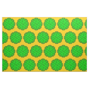 Lime Green Blume Ribbon von Kenneth Yoncich Stoff