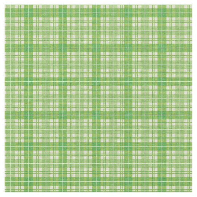Lime Green Bright Gingham Kariert Tartan Stoff (Nahaufnahme)