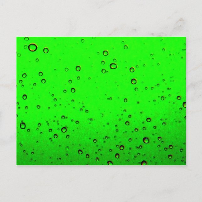 Lime Green Bubbles Postkarte (Vorderseite)