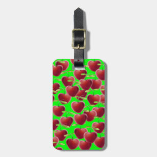Lime Green Cherry Splash Gepäckanhänger