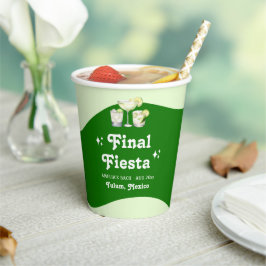 Lime Green Citrus Tequila & Tulum Bachelorette Pappbecher