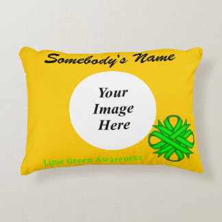 Lime Green Clover Ribbon Tmpl von Kenneth Yoncich Dekokissen