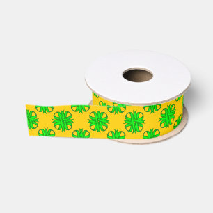 Lime Green Clover Ribbon von Kenneth Yoncich Ripsband