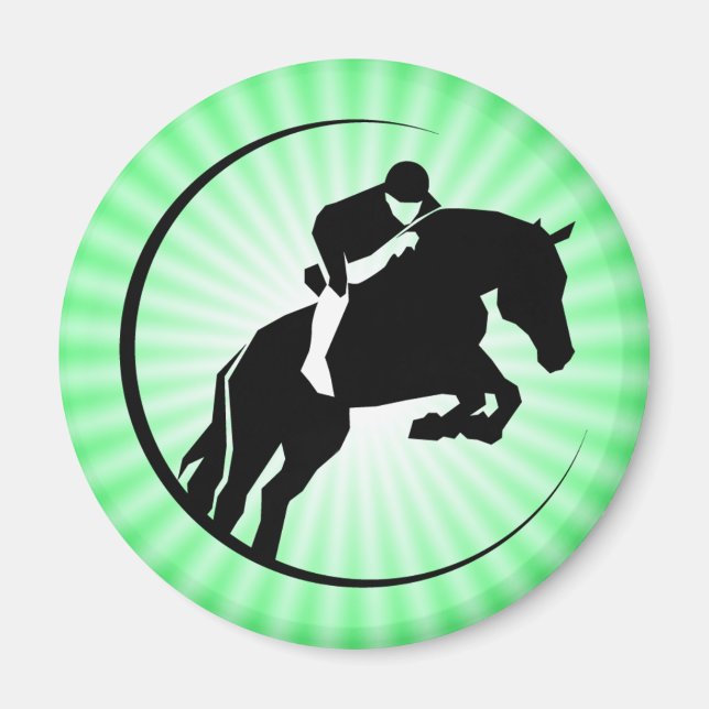 Lime Green Equestrian Magnet (Vorne)