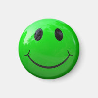 Lime Green Face Locker Magnete