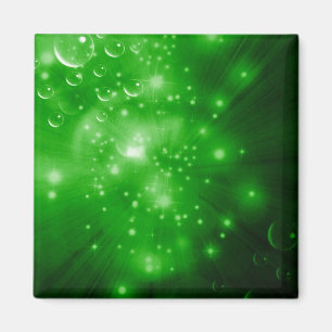 Lime Green Galaxy Burst Magnet