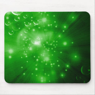 Lime Green Galaxy Burst Mousepad