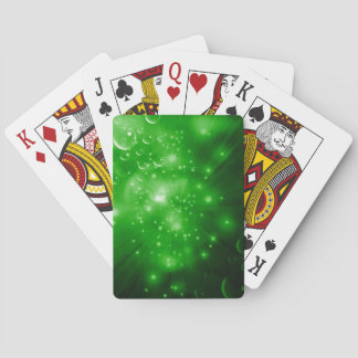 Lime Green Galaxy Burst Spielkarten