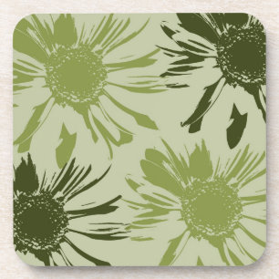 Lime Green Gerbera Blume Untersetzer