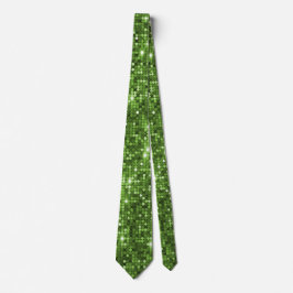 Lime Green Glitzer Sparkle Parco Tassino Krawatte