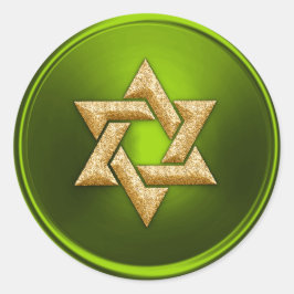 Lime Green Gold Star von David Umschlag Aufkleber