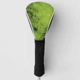 Lime Green Grunge with Black Accents Golf Headcover