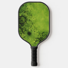 Lime Green Grunge with Black Accents Pickleball Schläger