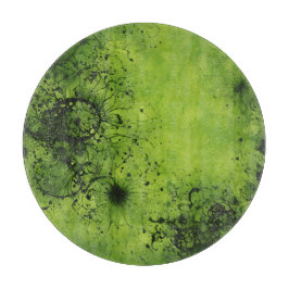 Lime Green Grunge with Black Accents Schneidebrett