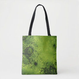Lime Green Grunge with Black Accents Tasche