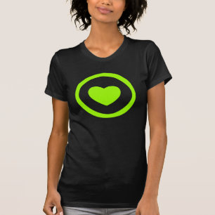 Lime Green Heart T - Shirt
