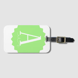 Lime Green Initial Luggage Tag Gepäckanhänger