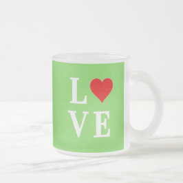 Lime Green LIEBE Modern stilvoll Mattglastasse