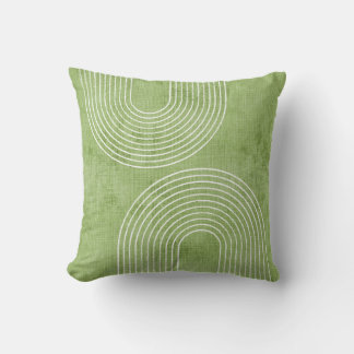 Lime Green Linen Minimalistisch Kissen