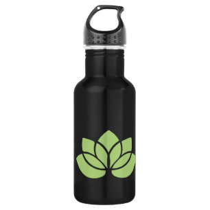Lime Green Lotus Blume Edelstahlflasche