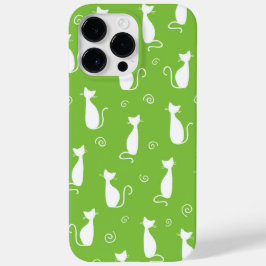 LIME GREEN MIT WEISSER SITZKATZMUSTER Case-Mate iPhone 14 PRO MAX HÜLLE