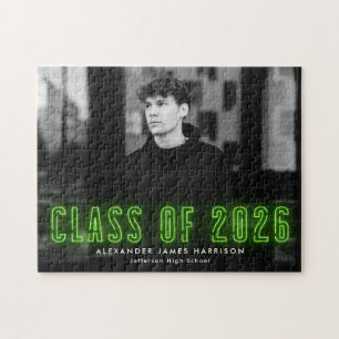 Lime Green Neon Class of 2025 Abschluss Foto