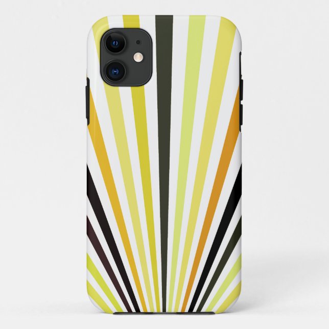 Lime Green orange und schwarz Streifen Case-Mate iPhone Hülle (Rückseite)