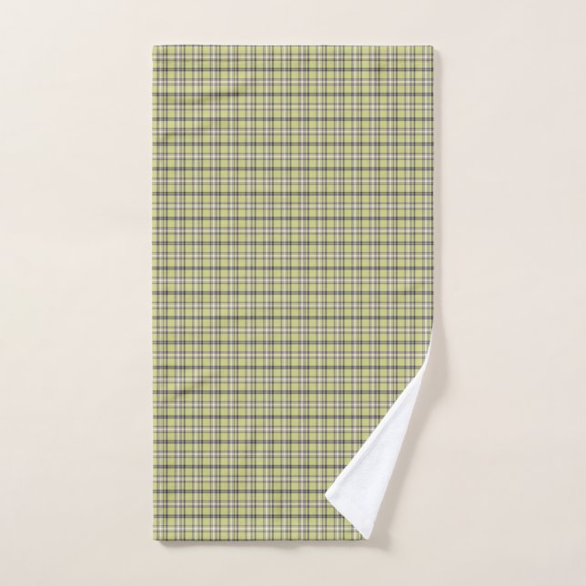 Lime Green Plaid Classic Pattern Retro (Serviette à main)