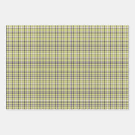 Lime Green Plaid Classic Pattern Retro Geschenkpapier Set