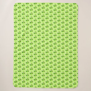 Lime Green Polka Dot Fraktal Sherpadecke