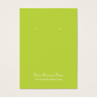 Lime Green Schlicht Simple Custom Earring Card