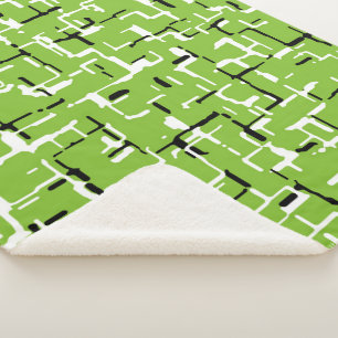 Lime Green Schwarz-weiß Sherpadecke