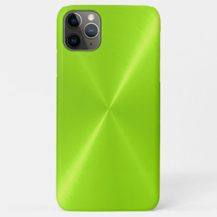 Lime Green Shiny Stainless Steel Metal Case-Mate iPhone Hülle