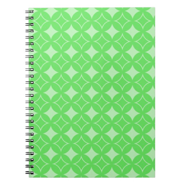 Lime-Green-Shippo-Muster Notizblock (Vorderseite)