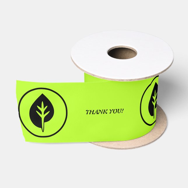 Lime Green Small Business - Benutzerdefiniertes Lo Satinband (Spule)