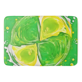 Lime Green Spiral Badematte