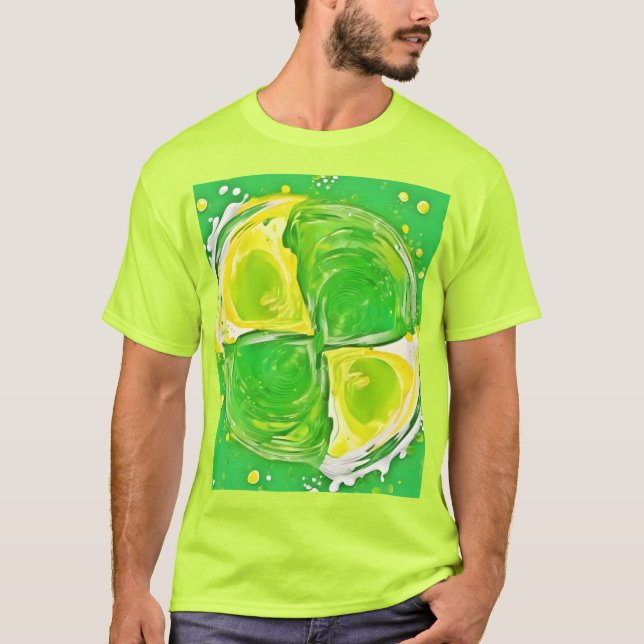 Lime Green Spiral T-Shirt (Vorderseite)