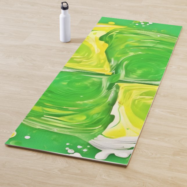 Lime Green Spiral Yogamatte (Beispiel)