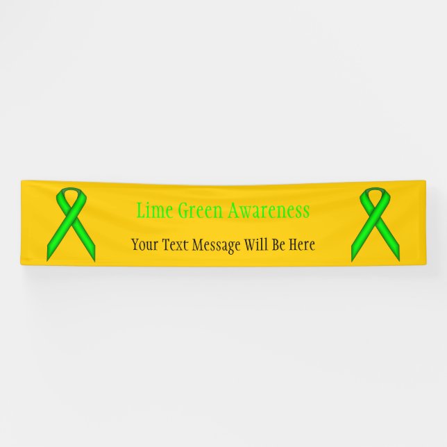 Lime Green Standard Ribbon von Kenneth Yoncich Banner (Horizontal)