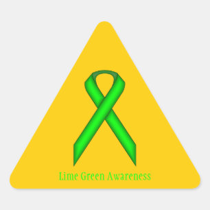 Lime Green Standard Ribbon von Kenneth Yoncich Dreieckiger Aufkleber